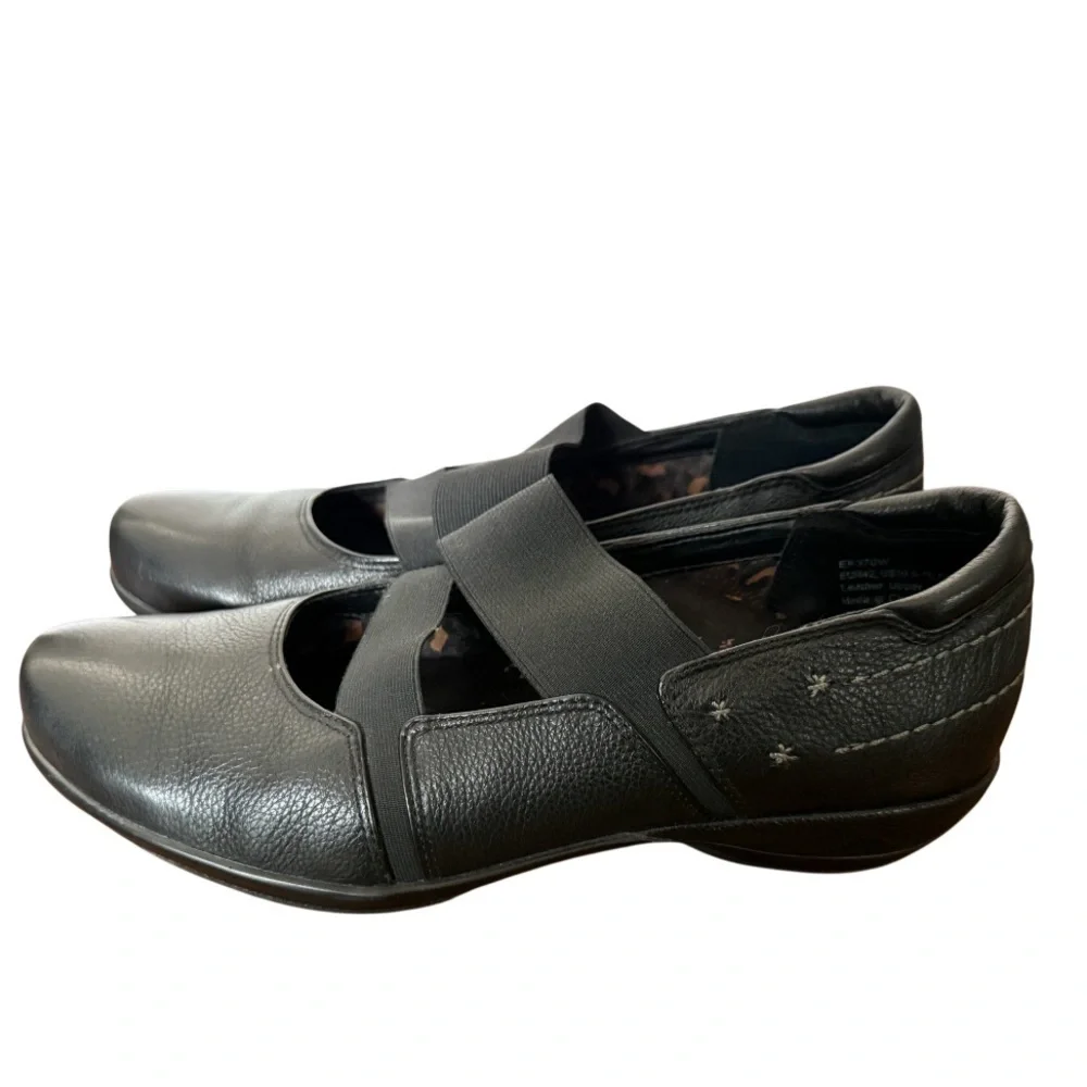 Aetrex Mary Jane Black Leather Shoes-Size9